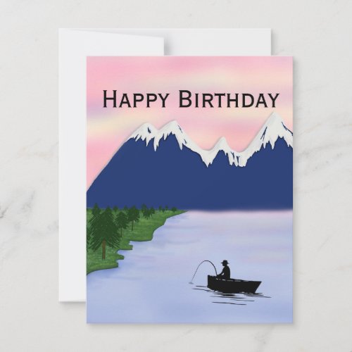 Fishermans Birthday Card for Men