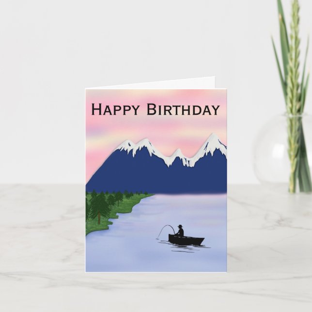 Fisherman's Birthday Card for Men (Front)