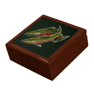 Fisherman's Box Fishing Art Jewelry Gift Box