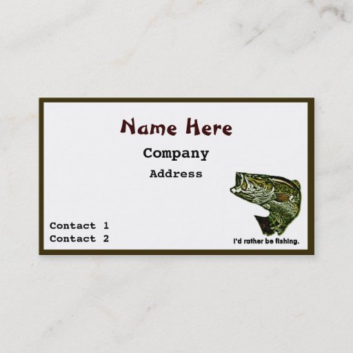 Customizable Fisherman's Business Card