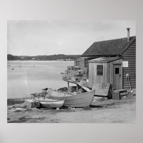 Fishermans Cabin 1900 Vintage Photo Poster