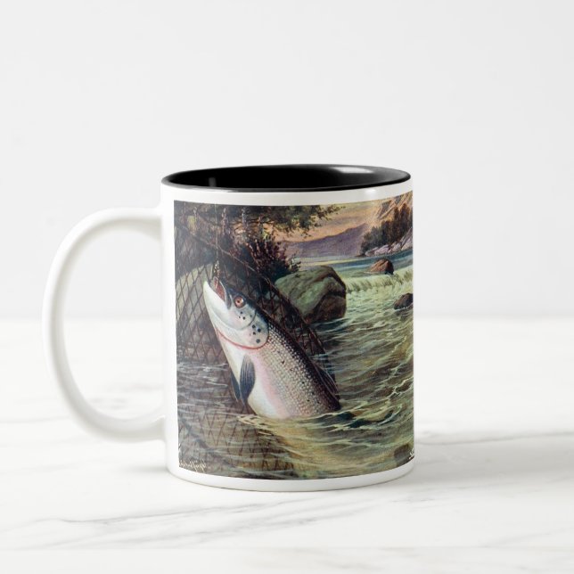 Fisherman's Coffee Mug - Salmon (Left)
