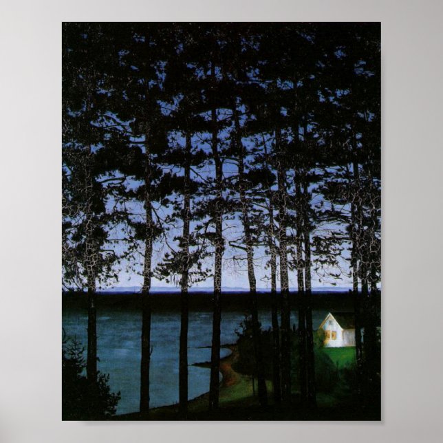 Fisherman's Cottage 1860 By Harald Sohlberg Poster (Front)