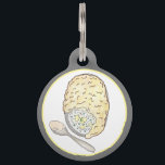 Fisherman's Fish Pie UK British Pub Food Cuisine Pet ID Tag<br><div class="desc">Design features an original marker illustration of a traditional British fish pie (fisherman's pie), a classic pub or home-cooked dish consisting of fish and vegetables in a white sauce, topped with a layer of mashed potatoes and baked in a casserole dish. This UK themed food design is also available on...</div>