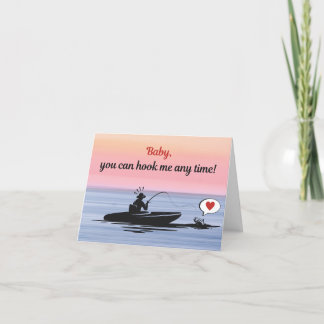 Fisherman's Hook Valentine's Day Card