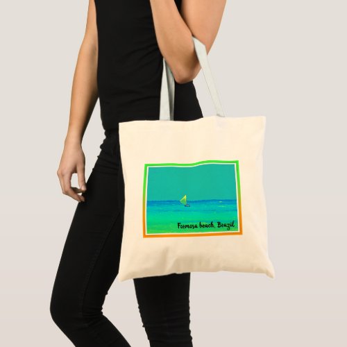 Fishermans Jangada ao Mar Formosa Beach Brazil Tote Bag