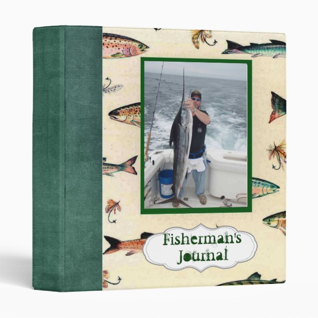 Fisherman's Journal Scrapbook Binder (Front/Spine)