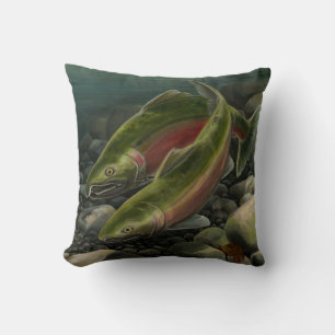 Fisherman's Pillow Fishing Art Decor Gifts Art