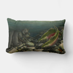 Fisherman's Pillow Fishing Art Decor Gifts Art