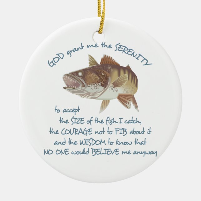 Fisherman's Prayer Ceramic Ornament (Front)
