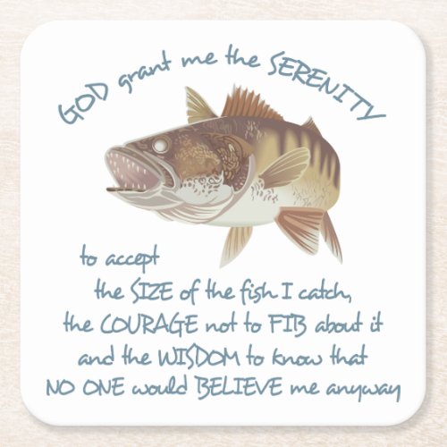 Fishermans Prayer Square Paper Coaster