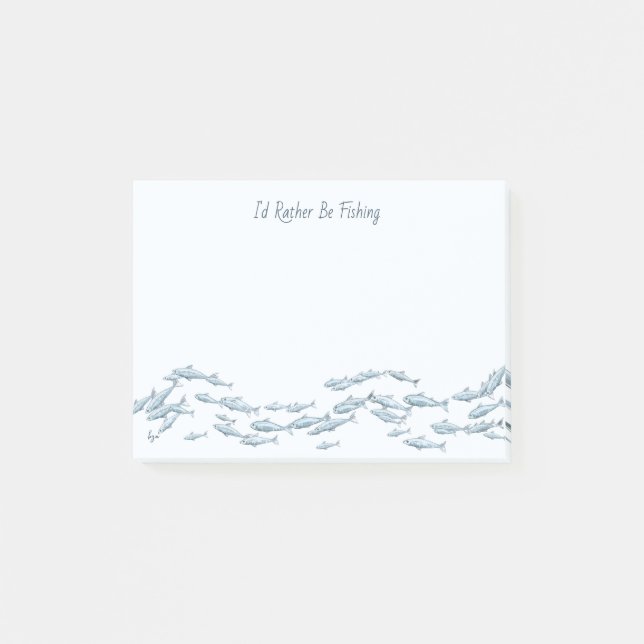 Fisherman's School of Fish 4 x 3 Post-it Notes (Front)