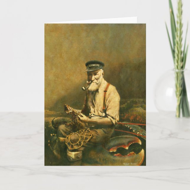 Fishermans Tale Vintage Greetings Card (Front)