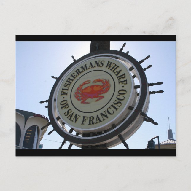fishermans wharf sign postcard (Front)