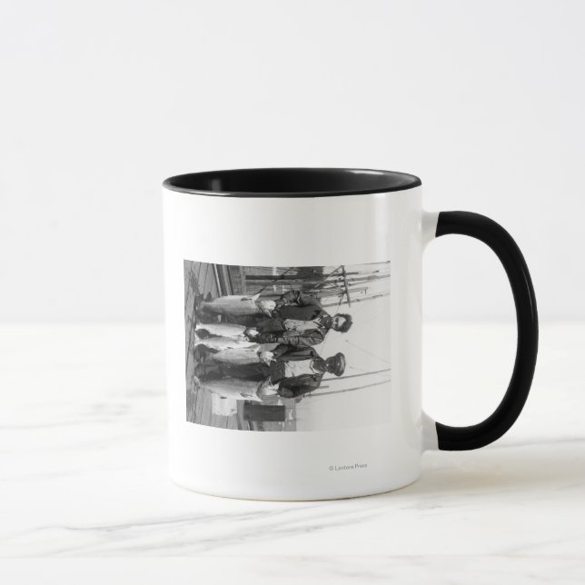 Fishermen and Salmon on Docks, Washington Mug (Right)