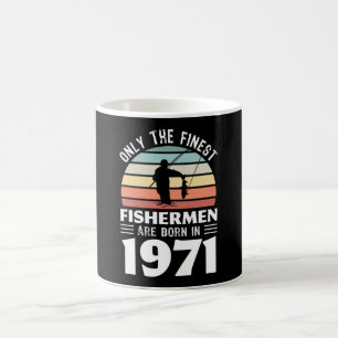Fishermen born in 1971 50th Birthday Fishing Gift Coffee Mug