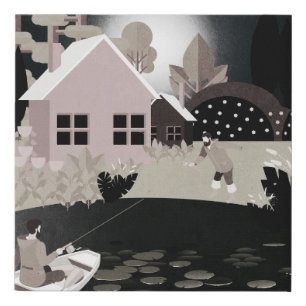 Fishermen Faux Canvas Print