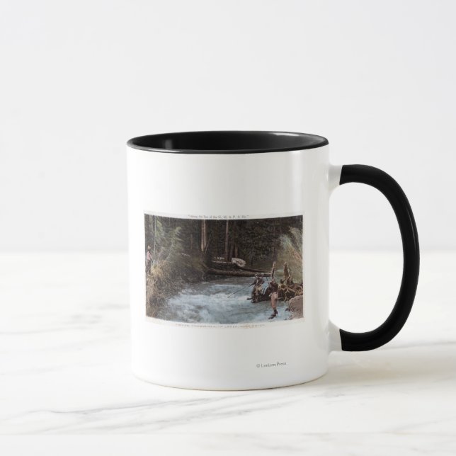 Fishermen Fishing at Commonwealth Creek Mug (Right)