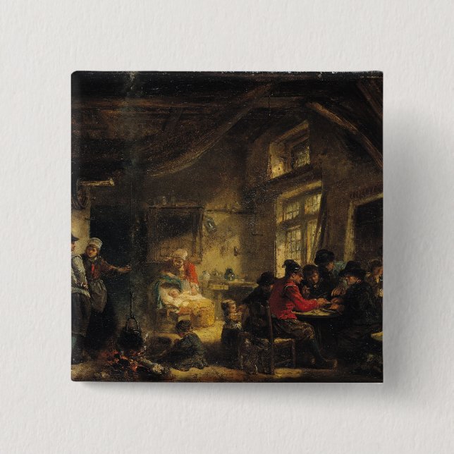 Fishermen from the Island of Marken Pinback Button (Front)
