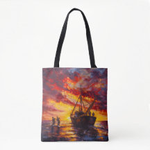 Fishermen In Blazing Storm