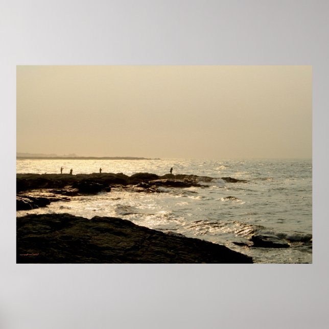 Fishermen in Newport photography poster (Front)