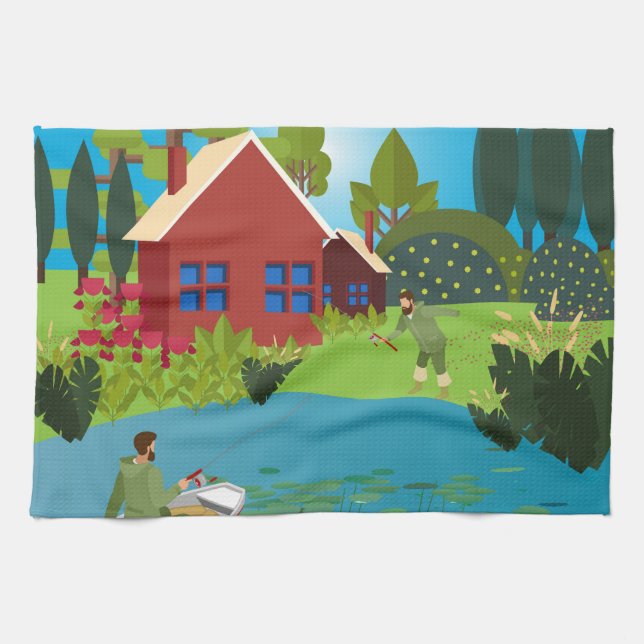 Fishermen Kitchen Towel (Horizontal)