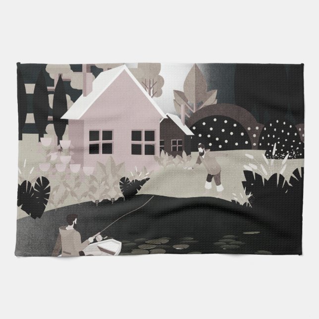 Fishermen Kitchen Towel (Horizontal)