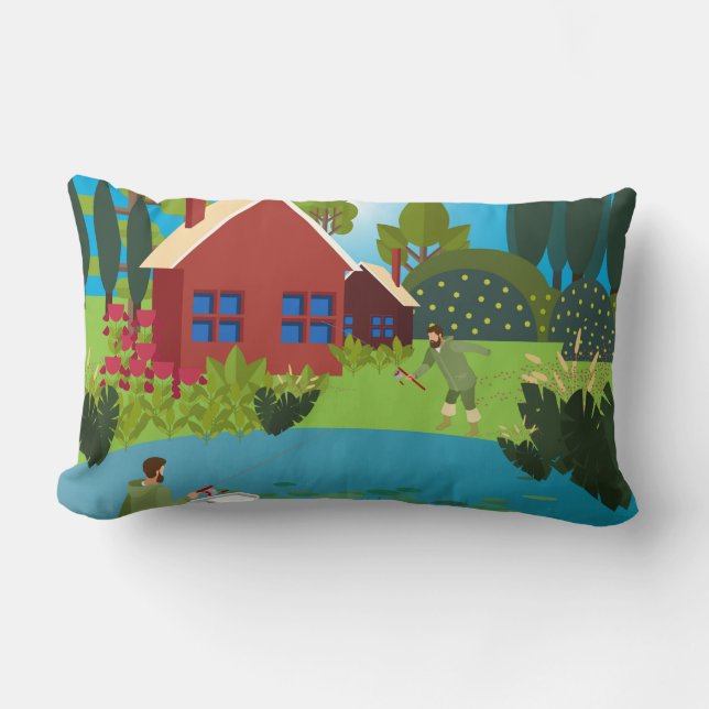 Fishermen Lumbar Pillow (Front)