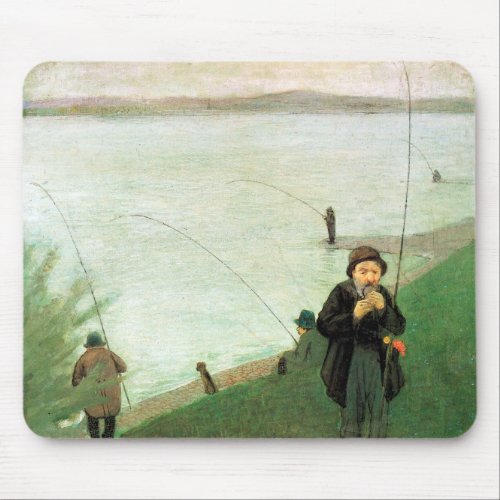 Fishermen on the Rhine by August Macke Mouse Pad