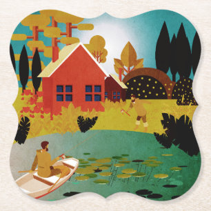 Fishermen  paper coaster