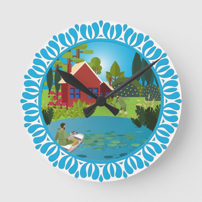 Fishermen Round Clock (Front)
