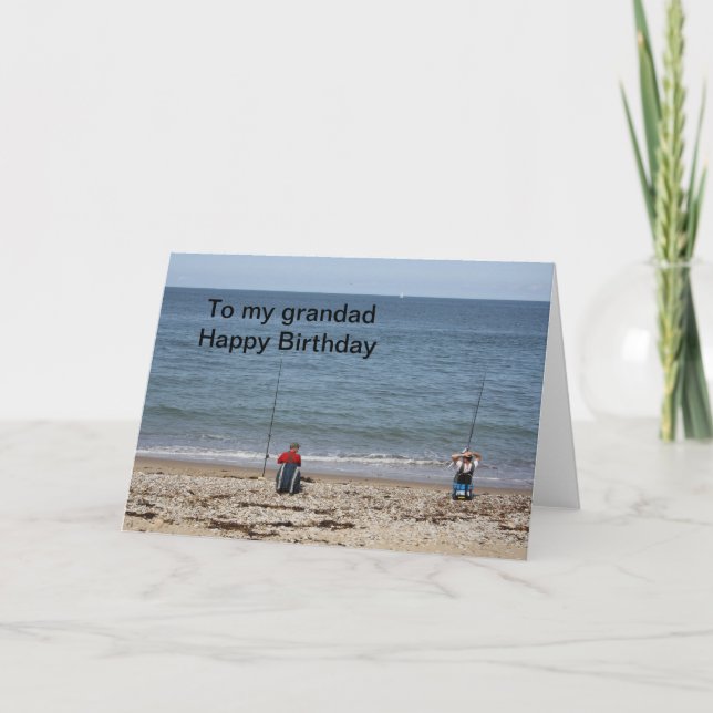 Fishermen  To my grandad Happy Birthday Card (Front)