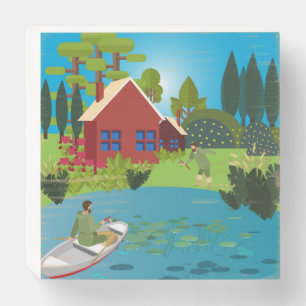 Fishermen Wooden Box Sign