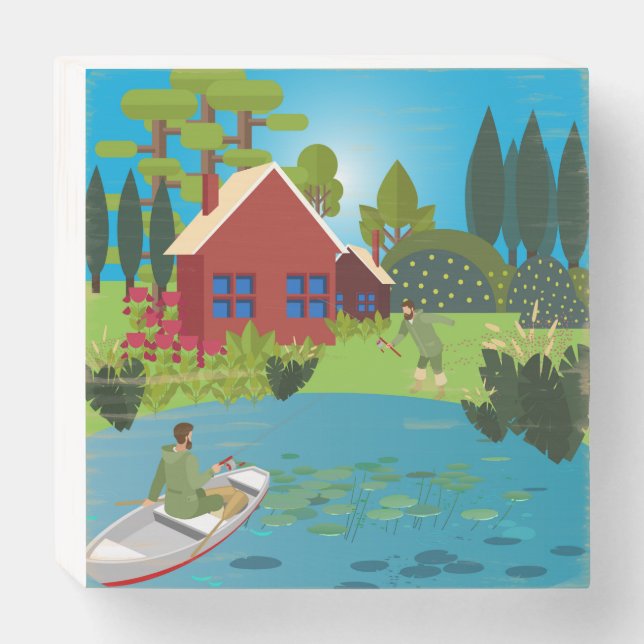 Fishermen Wooden Box Sign (Front Horizontal)