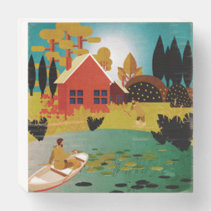 fishermen wooden box sign