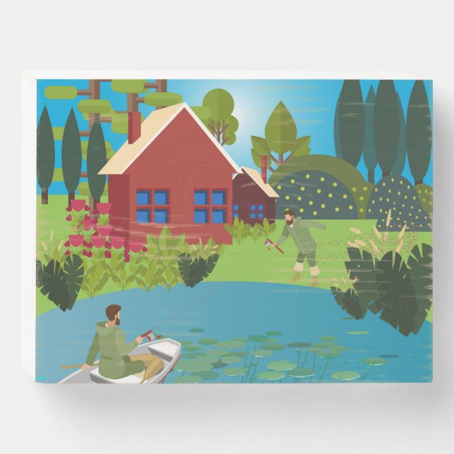 Fishermen Wooden Box Sign (Front Horizontal)