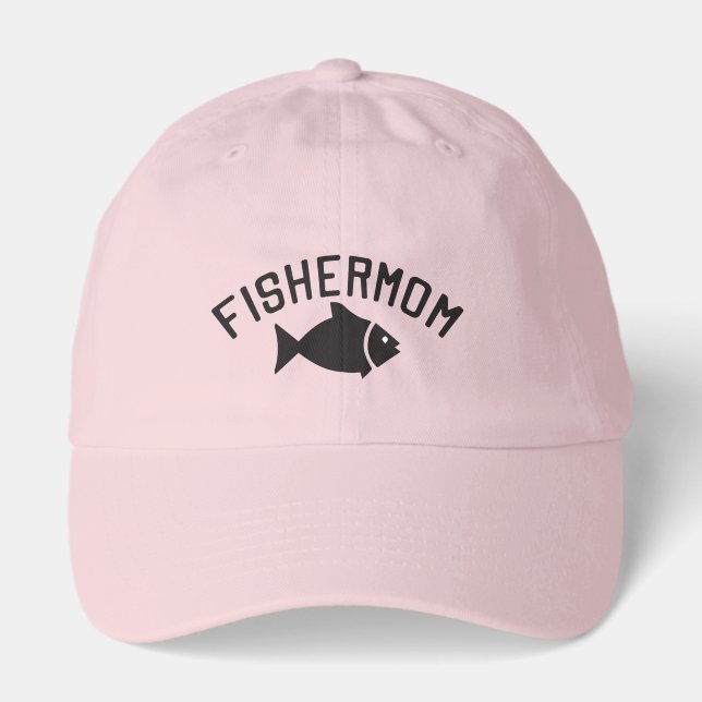 Fishermom funny fishing for mothers hat (Front)