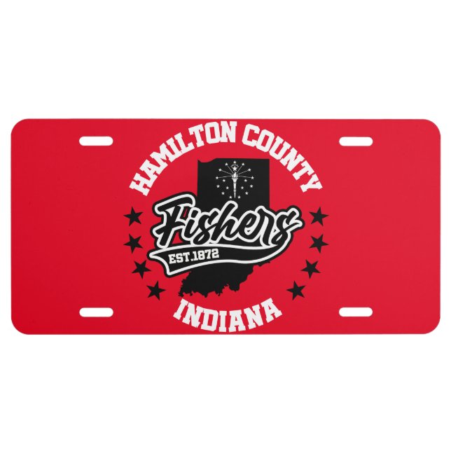 Fishers,Indiana License Plate (Front)
