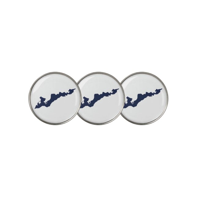 Fishers Island Logo Golf Ball Markers - Blue (3 Up)