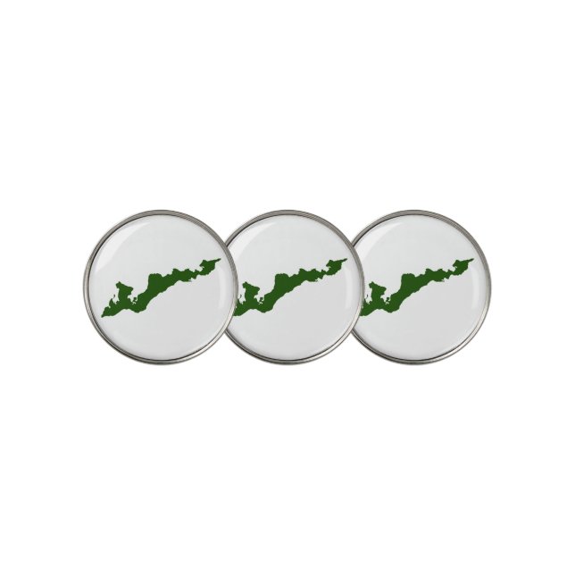 Fishers Island Logo Golf Ball Markers - Green (3 Up)