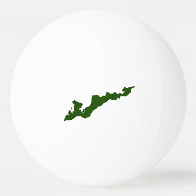 Fishers Island Logo Ping Pong Ball – Green (Front)