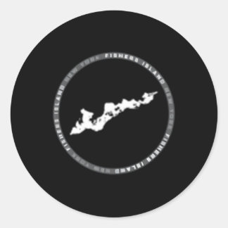 Fishers Island New York Classic Round Sticker