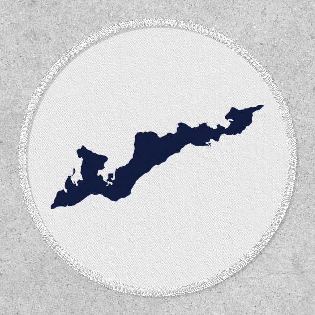 Fishers Island Patch – Blue/White (Front)