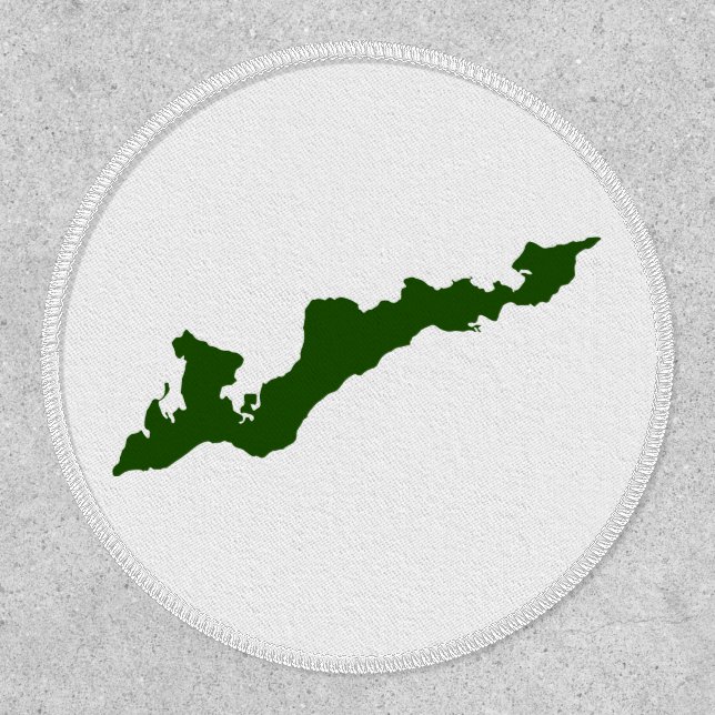 Fishers Island Patch – Green/White  (Front)