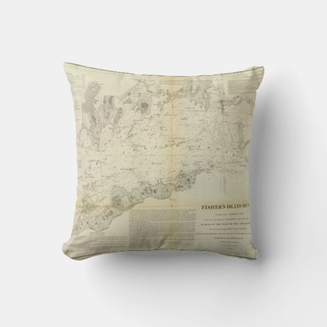 Fisher's Island Sound Throw Pillow (Front)