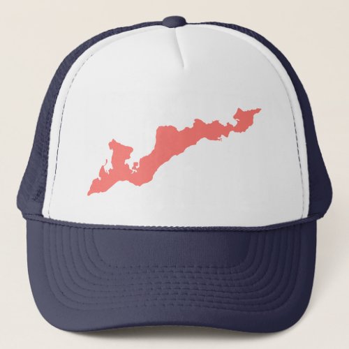 Fishers Island Trucker Hat _ Coral Pink