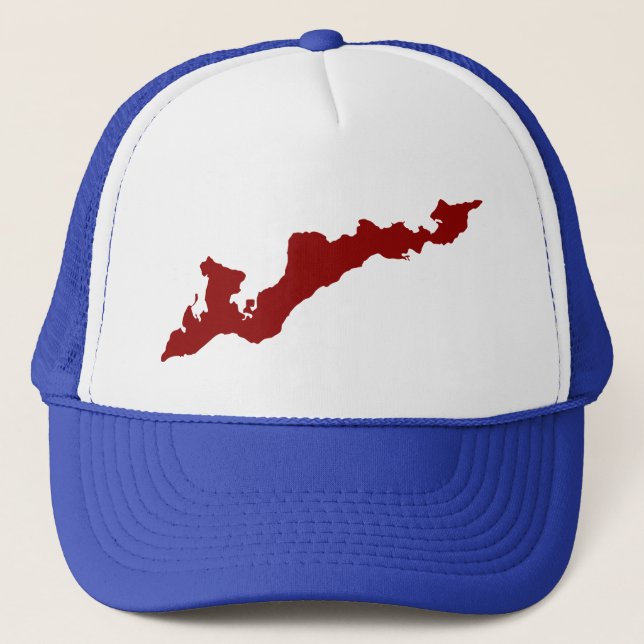 Fishers Island Trucker Hat - Red (Front)