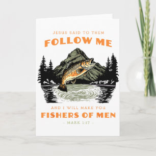 Fishers Of Men Bible Verse For Christian Man Card
