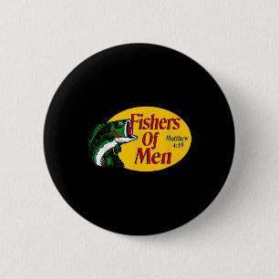 Fishers Of Men Matthew 4-19 Bible Christian Fishin Button