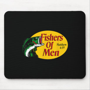 Fishers Of Men Matthew 4-19 Bible Christian Fishin Mouse Pad
